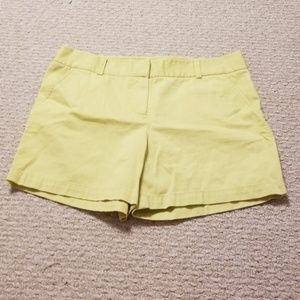 JCrew Greenish Yellow Shorts